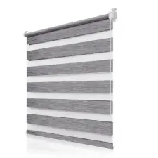  Woltu 90x150 cm sávos roló, dupla roló, zebra roló, fúrás nélkül, márványszürke lakástextília