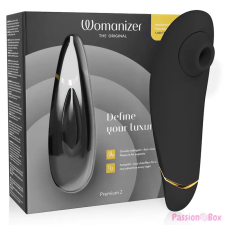 Womanizer Premium 2 - akkus, léghullámos csiklóizgató (fekete) izgatók, stimulálók