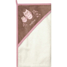 Womar Kapucnis fürdőlepedő velúr mintával 80 x 80 cm, Womar Zaffiro, fehér/barna/rózsaszín lakástextília