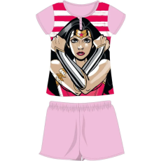  Wonder Woman nyári rövid ujjú gyerek pamut pizsama - jersey pizsama - világosrózsaszín - 104