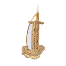 WoodCraft 3D fa mechanikus puzzle - Burj al-Arab fajáték