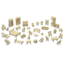 WoodCraft 3D fa mechanikus puzzle - bútor készlet II. fajáték