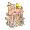 WoodCraft 3D fa mechanikus puzzle - csodálatos villa színes