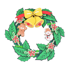 WoodCraft 3D fa mechanikus puzzle - karácsonyi koszorú fajáték