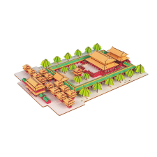 WoodCraft 3D fa mechanikus puzzle - Konfuciusz temploma fajáték