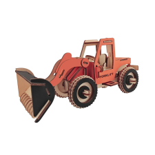WoodCraft 3D fa mechanikus puzzle - kotrógép színes fajáték