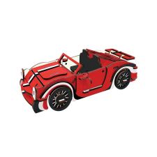 WoodCraft 3D fa mechanikus puzzle - Piros kabrió fajáték