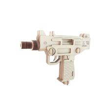 WoodCraft 3D fa mechanikus puzzle - UZI pisztoly fajáték