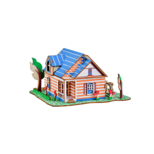 WoodCraft 3D fa mechanikus puzzle - villa Fontainebleau-ban fajáték