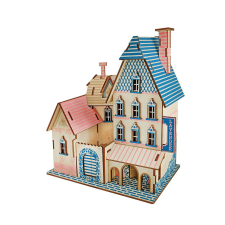 WoodCraft 3D fa mechanikus puzzle - villa Paca fajáték