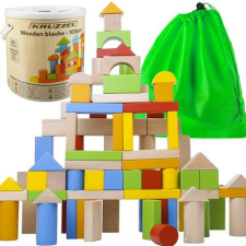  Wooden blocks - 100pcs Kruzzel 22666 barkácsolás, építés