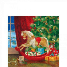 Wooden rocking horse papírszalvéta 25x25cm, 20db-os papírárú, csomagoló és tárolóeszköz