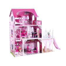 Wooden Toys Fa rózsaszín babaház kiegészítőkkel babaház