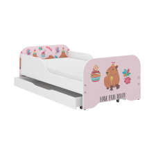 Wooden Toys MIKI gyerekágy 140x70cm ajándék matraccal, ágyneműtartó nélkül - kapibara keksz gyermekbútor