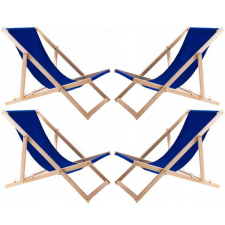  Woodok kék bükk napozóágy szett (4 db) kerti bútor