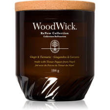 Woodwick Ginger & Turmeric illatgyertya fa kanóccal 184 g gyertya