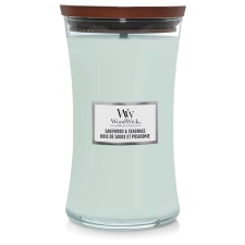 Woodwick Sagewood & Seagrass 609 g gyertya
