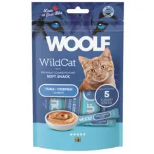  Woolf Wildcat Krémsnack Tonhal Tőkehal 5x14g jutalomfalat macskáknak