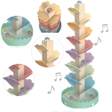 Woopie Fa zenélő golyópálya barkácsolás, építés