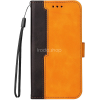 Wooze Apple iPhone 15 Plus, Oldalra nyíló tok, stand, kártyatartóval, kézpánttal, Wooze Colour Wallet, narancssárga