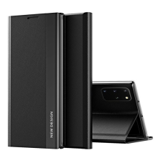 Wooze Apple Wooze Silver Line iPhone 16 oldalra nyíló tok, stand, fekete tok és táska