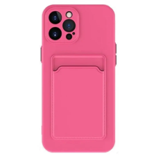 Wooze Card Slot szilikon tok kártyatartóval Apple iPhone 15 Pro Max magenta tok és táska