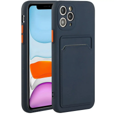 Wooze Card Slot szilikon tok kártyatartóval Samsung Galaxy A36 5G sötétkék tok és táska