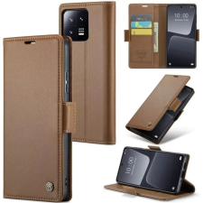 Wooze CaseME oldalra nyíló tok RFID Apple iPhone 15 barna tok és táska