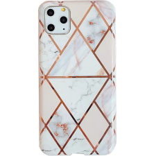 Wooze Huawei Mate 30 / 30 5G, Szilikon tok, sokszöges márvány minta, Wooze Geometric Marble, színes/fehér tok és táska