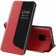 Wooze Huawei P30, Oldalra nyíló tok, stand, hívás mutatóval, Wooze FashionBook, piros tok és táska