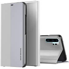 Wooze Huawei P30 Pro, Oldalra nyíló tok, stand, Wooze Silver Line, világosszürke (104725) mobiltelefon kellék