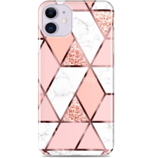 Wooze Huawei P40, Szilikon tok, sokszöges márvány minta, Wooze Geometric Marble, színes/rózsaszín tok és táska