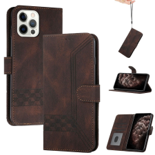 Wooze Oppo Find X5, Oldalra nyíló tok, stand, kártyatartóval, kézpánttal, Wooze Illusion, barna tok és táska