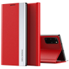 Wooze Samsung Galaxy A14 4G / A14 5G SM-A145F / A146B, Oldalra nyíló tok, stand, Wooze Silver Line, piros