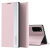 Wooze Samsung Galaxy A53 5G SM-A536U, Oldalra nyíló tok, stand, Wooze Silver Line, rózsaszín