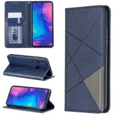 Wooze Samsung Galaxy M22 SM-M225F, Oldalra nyíló tok, stand, geometria minta, Wooze DesignBook, kék tok és táska