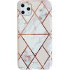 Wooze Samsung Galaxy Note 9 SM-N960, Szilikon tok, sokszöges márvány minta, Wooze Geometric Marble, színes/fehér