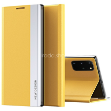Wooze Xiaomi 12 Lite, Oldalra nyíló tok, stand, Wooze Silver Line, sárga tok és táska