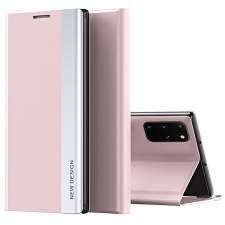 Wooze Xiaomi Mi 10 5G / 10 Pro 5G, Oldalra nyíló tok, stand, Wooze Silver Line, rózsaszín tok és táska
