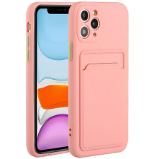 Wooze Xiaomi Mi 11 Pro, Szilikon tok, kártyatartóval, Wooze Card Slot, rózsaszín tok és táska