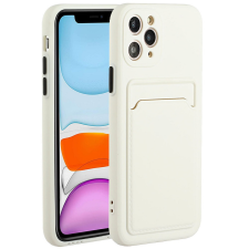 Wooze Xiaomi Mi 11 Ultra, Szilikon tok, kártyatartóval, Wooze Card Slot, fehér tok és táska