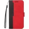Wooze Xiaomi Poco F4 GT, Oldalra nyíló tok, stand, kártyatartóval, kézpánttal, Wooze Colour Wallet, piros