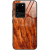 Wooze Xiaomi Redmi 8, Szilikon védőkeret, edzett üveg hátlap, fa minta, Wooze Wood, rozsdabarna