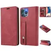 Wooze Xiaomi Redmi K60E, Oldalra nyíló tok, stand, kártyatartóval, kézpánttal, Wooze Business Plus, piros