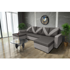  WOW U alakú sarokkanapé szamárszürke – kvarcszürke szövet zseniális 3 változatban bútor