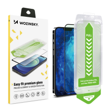  Wozinsky Edzett Üveg 9H Rögzítőkerettel Iphone 15-Hoz Fekete mobiltelefon kellék