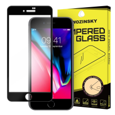 Wozinsky edzett üveg FullGlue Super Tough képernyővédő fólia Teljes Képernyős kerettel tok barát iPhone 8/7 fekete kijelzőfólia üvegfólia tempered glass mobiltelefon kellék