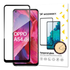Wozinsky edzett üveg teljes ragasztó szuper kemény képernyővédő teljes fedett tokban, az OPPO A54 5G fekete üvegfólia mobiltelefon kellék