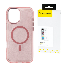 Wozinsky Glitter MagSafe-kompatibilis tok Samsung Galaxy S24 FE - rózsaszín tok és táska