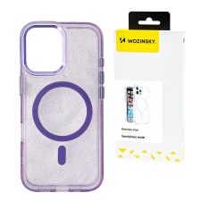 Wozinsky Glitter MagSafe-kompatibilis tok Samsung Galaxy S25 Plus - lila tok és táska